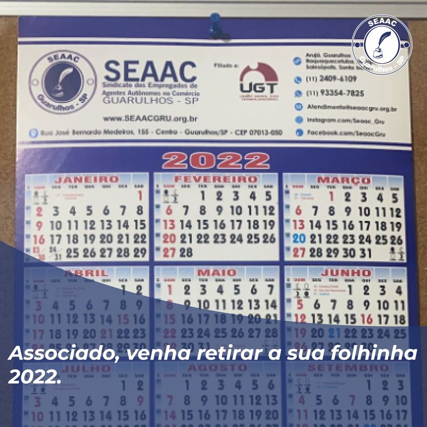 FOLHINHA SEAAC  2022 - VENHA RETIRAR A SUA !!